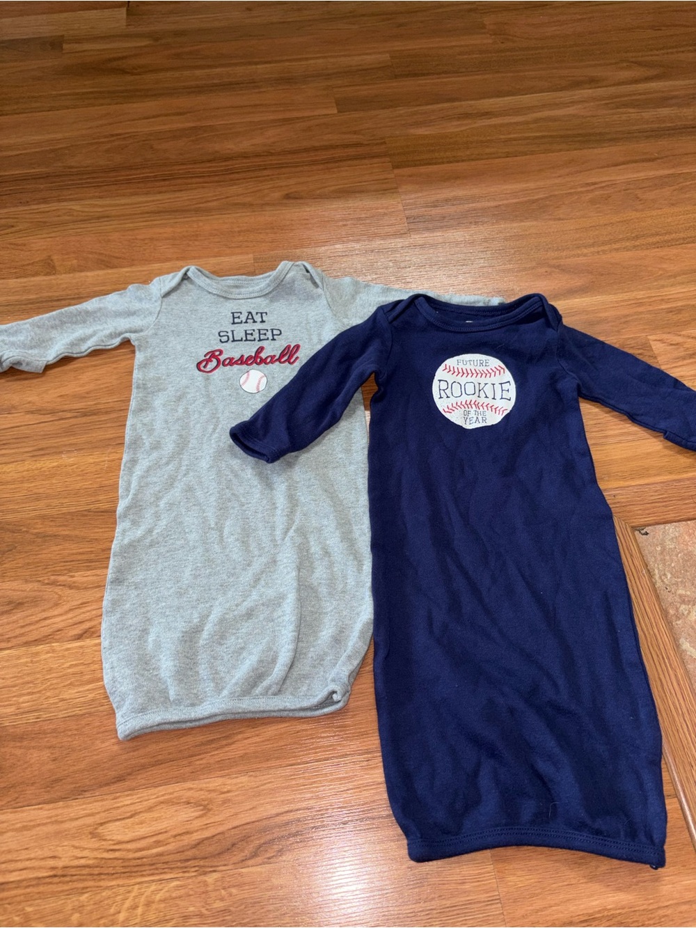 Baby Boys' Baseball Sleep Gowns - Gray & Navy